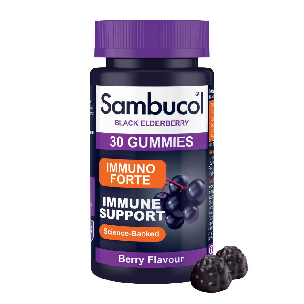 Photos - Shower Gel SAMBUCOL IMMUNO FORTE GUMMIES, 30 Count (Pack of 1)