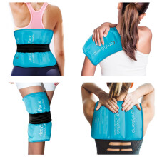Comfytemp Large Gel Ice Pack for Injuries, 27x37cm Reusable Gel Hot/Cold Pack with Straps for Back, Shoulder, Leg, Hip, Knee, Helps with Soothes Disc