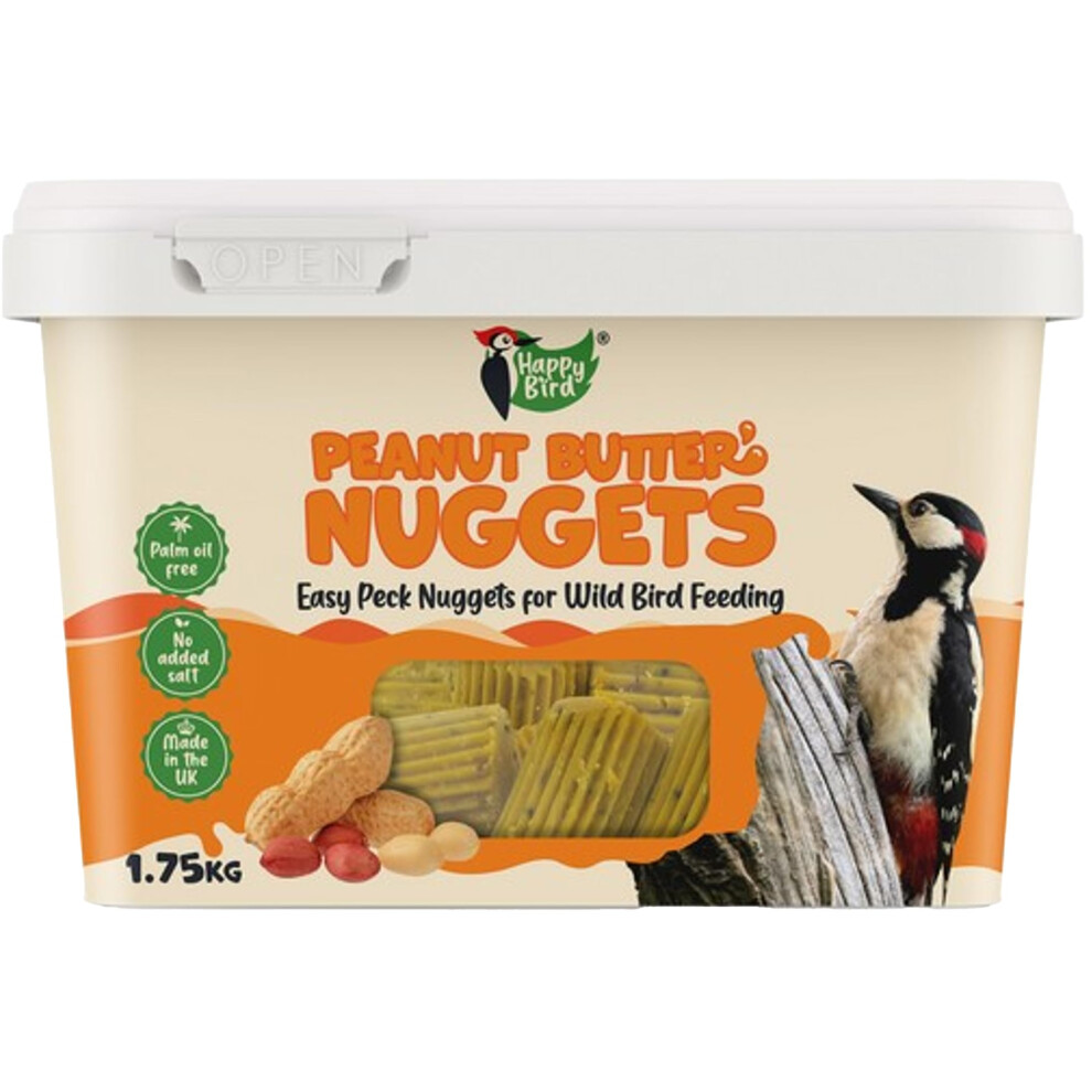 Photos - Bird Food Happy Bird Peanut Butter Nuggets for Wild Birds, Original 1.75 kg - Palm Oil Free, No Added Salt