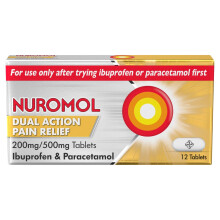 Nuromol Pain Relief Ibuprofen and Paracetamol Tablets, 12 Pack,