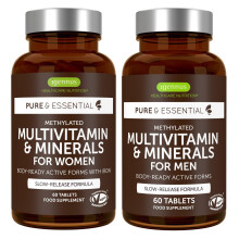 Igennus Methylated Multivitamin for Men & Women 2-Pack, All-Day Nutrient Delivery, Pure & Clean, Methylfolate & Methylcobalamin, High Strength MTHFR S