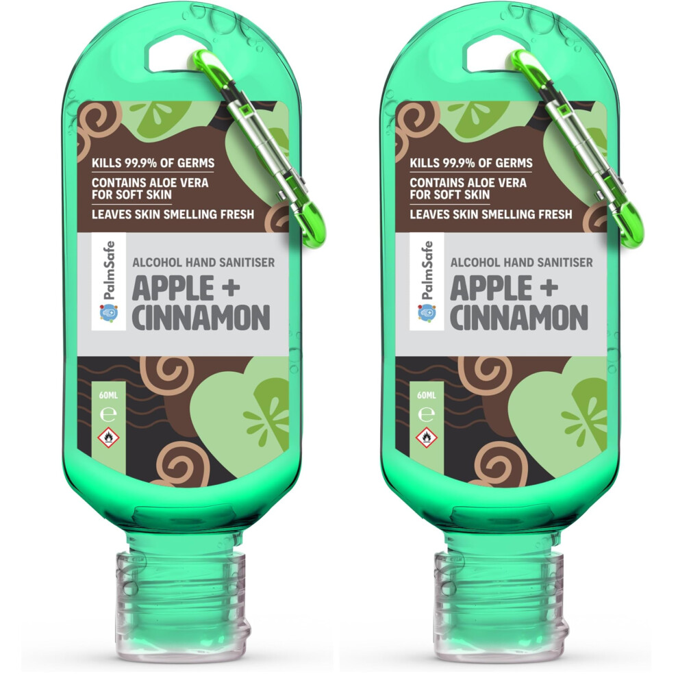 Palm Safe Apple And Cinnamon 60Ml Anti Bacterial Premium Hand Sanitiser Travel