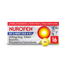 Nurofen Day & Night Cold & Flu Relief 200mg/5mg Tablets Ibuprofen,