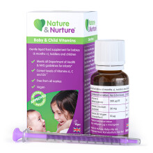 Award Winning Nature & Nurture Baby & Child Vitamins. The Vegan-Friendly Gentle Liquid multivitamin Drops for Babies, Toddlers and Children. Made in