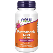 NOW Foods Vitamin B5 500mg Metabolism Support