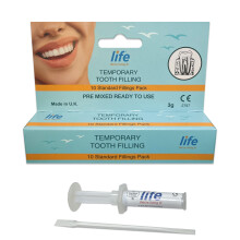Life Healthcare Temporary Tooth Filling Kit – No Mixing, 10 Ready-to-Use Fillings for Lost or Broken Fillings, Dental Emergency Repair, Made in the