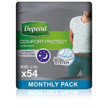 Depend Comfort Protect Incontinence Pants for Men, Large/Extra-Large - 54 Pants