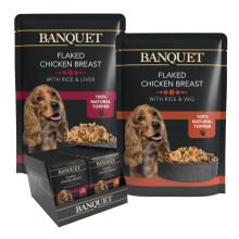 HiLife Banquet Adult Wet Dog Food, Flaked Chicken Breast with Rice & Liver/Flake