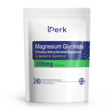 Magnesium Glycinate Capsules Provide 300 mg of Pure Elemental Magnesium Per Serving 240 Vegan Caps | Magnesium Supplement Non GMO, Dairy & Gluten