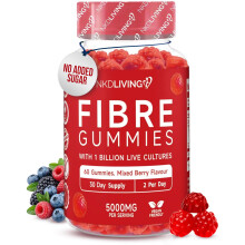 NKD Living High Fibre Inulin Gummies (60 Vegan Gummies) 5g of Fibre