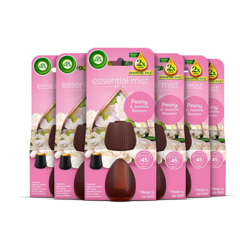 Airwick Air Wick Essential Mist Aroma Relaxing Peony And Jasmine Pack Of 6 X 20Ml