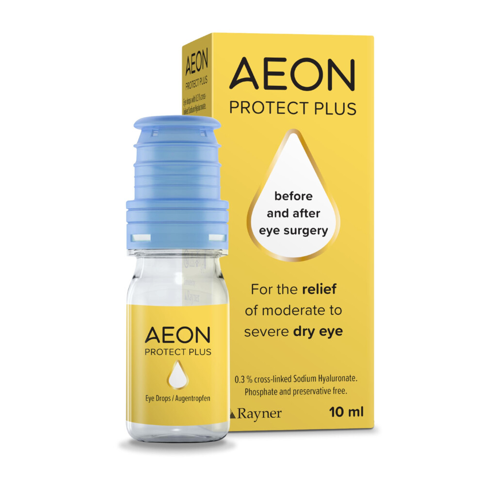 Aeon Rayner Protect Plus - Eye Drops For Moderate To Severe Dry Eye Before & After Surgery - Preservative Free & Contact Lens Friendly, 10Ml