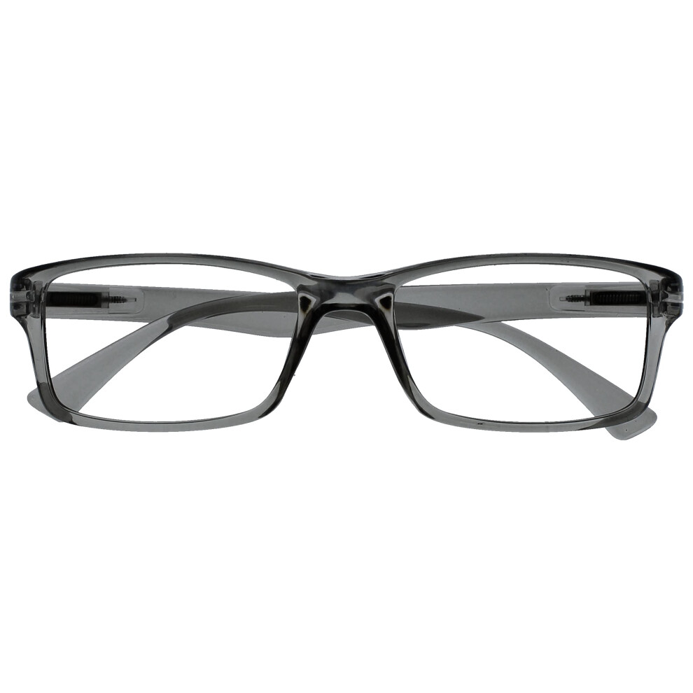 Opulize Pep Reading Glasses For Women Men Large Rectangular Designer Frame With