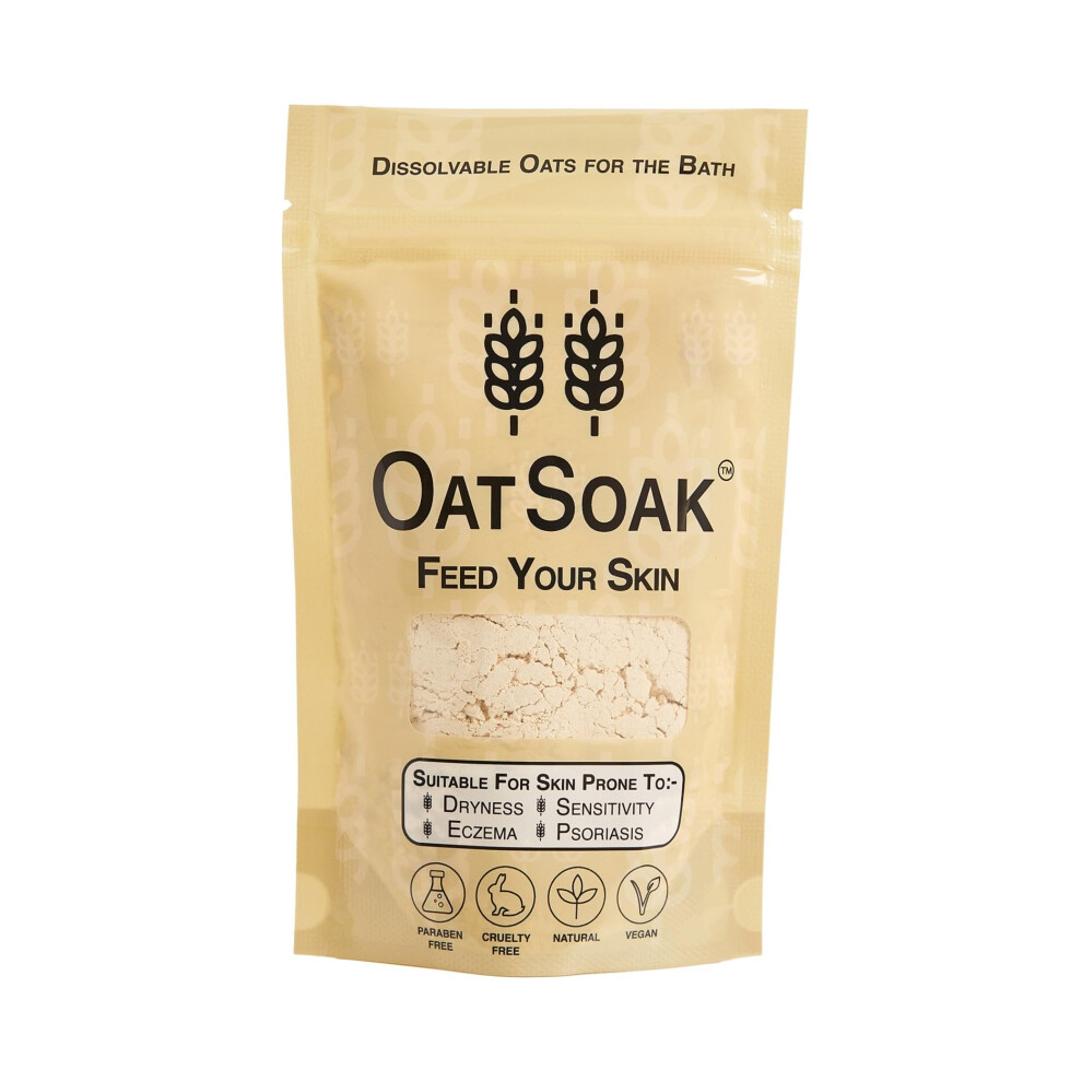 Bare Boutique Oatsoak Itch Relief Colloidal Oats - Dissolvable Oats For The Bath. Soothing Bath Powder For Chicken Pox Relief, Eczema, Psoriasis, Itchy, Irritated