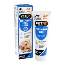 VETIQ Fast Pain Relief Teething Gel With Applicator, Relieves Irritation & Helps Reduce Unwanted Chewing For Dogs & Puppies 4+ Week, 50 g (P