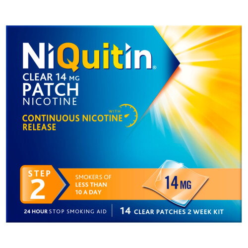 NiQuitin NiQuitin Clear Patch Step 2 14mg, 14 Patches Stop Smoking Aid
