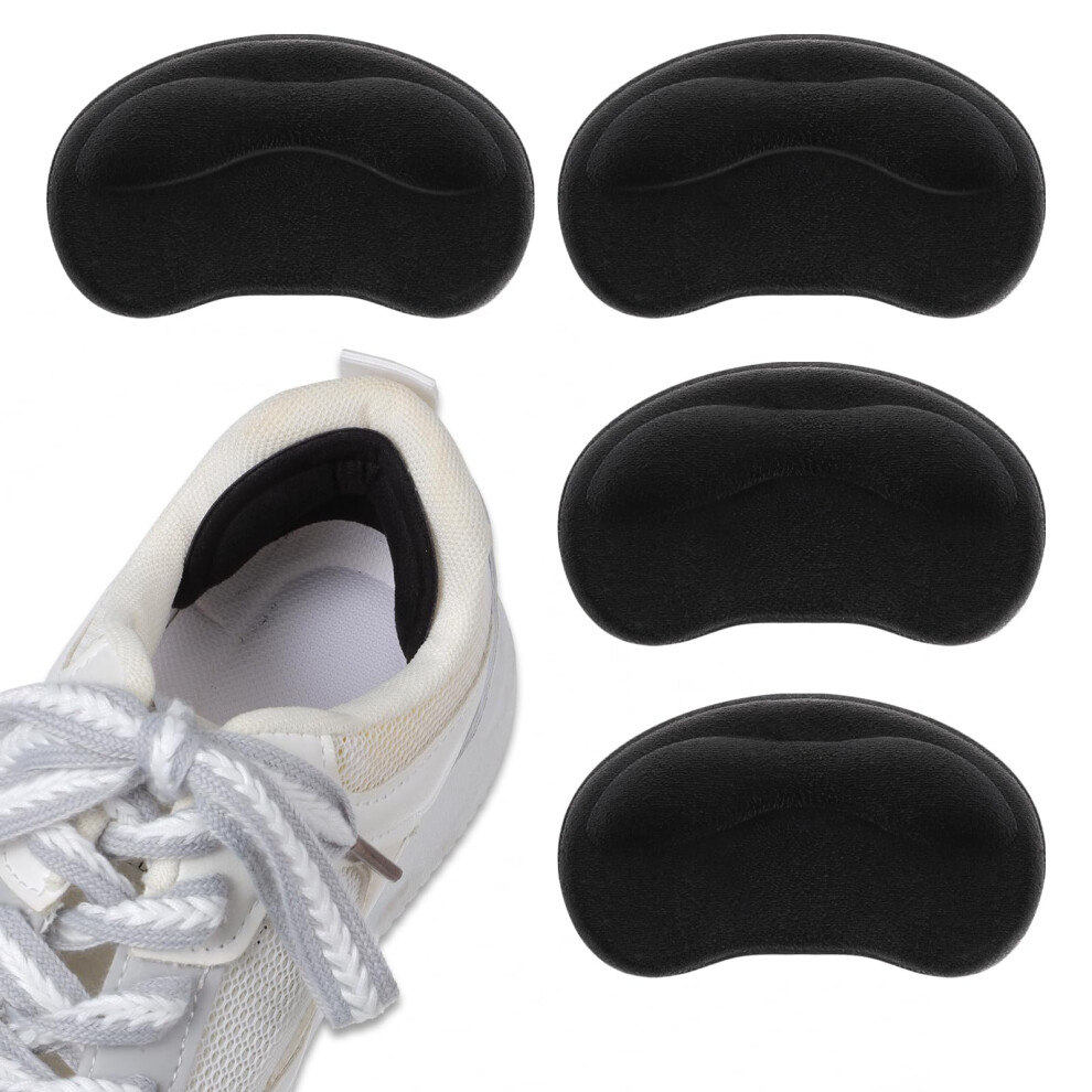Sibba 2 Pair Heel Cushion Pads, Self-Adhesive Heel Grips Inserts For Boots Loose Shoes Too Big, Anti Blister Shoe Liners Heel Protectors, Reusable Heel Gua