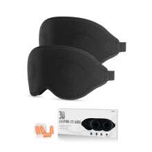 Eye Mask, 2 Pack of Super Soft and Comfortable 3D Sleep Eye Mask, 100% Blackout Sleep Aid Eye Masks for Sleeping with Adjustable Straps, Suitable for