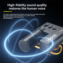 IVM-S2 Condenser Microphone Gun-Type Microphone for Mobile Phones SLR Cameras for Live Recording Interviews Vlogging