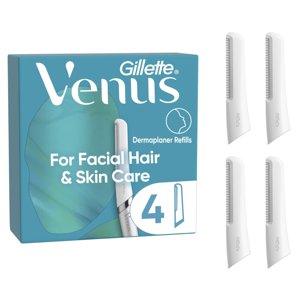Gillette Venus Venus Dermaplaning Blades For Face Womens Face Razor Blades Refills X 4