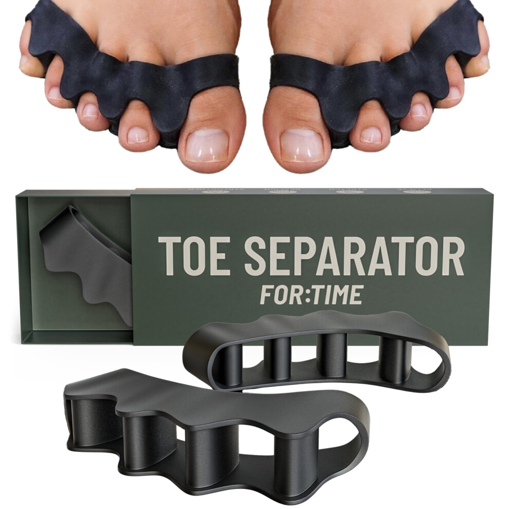 For Time Fitness Toe Separator - 1 Pair Gel Toe Spacers For Overlapping Toes - Foot Realignment - Silicone Toe Straighteners For Bent Toes, Bunion Correction Toe Corr