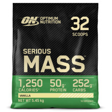 Optimum Nutrition Serious Mass Protein Powder with Creatine, Glutamine, 25 Vitam
