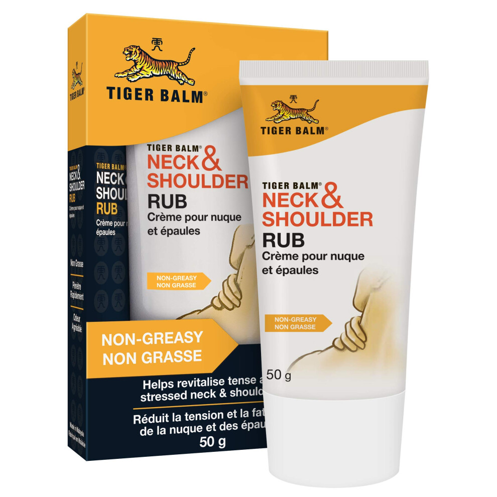 Tiger Balm Neck & Shoulder Rub (50G), Non-Greasy & Absorbs Quickly, For Tense And Stressed Neck & Shoulders