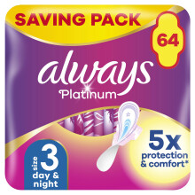 Always Platinum Night (Size 3) Wings 16 Pads x 4