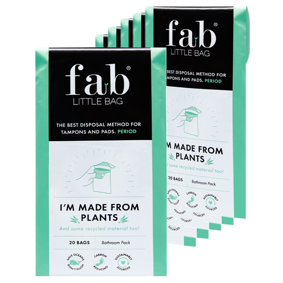 Fab Little Bag Sanitary Disposal Bags For Tampons, Ladies Sanitary Pads, Sanitary Towels, Panty Liners, Feminine Hygiene Products - No Mess, No Odour