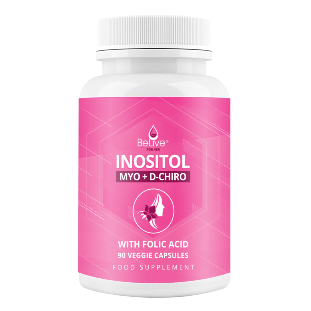 Belive Myo|Inositol & D|Chiro Capsules With Folic Acid For Pcos | Prenatal Fertility