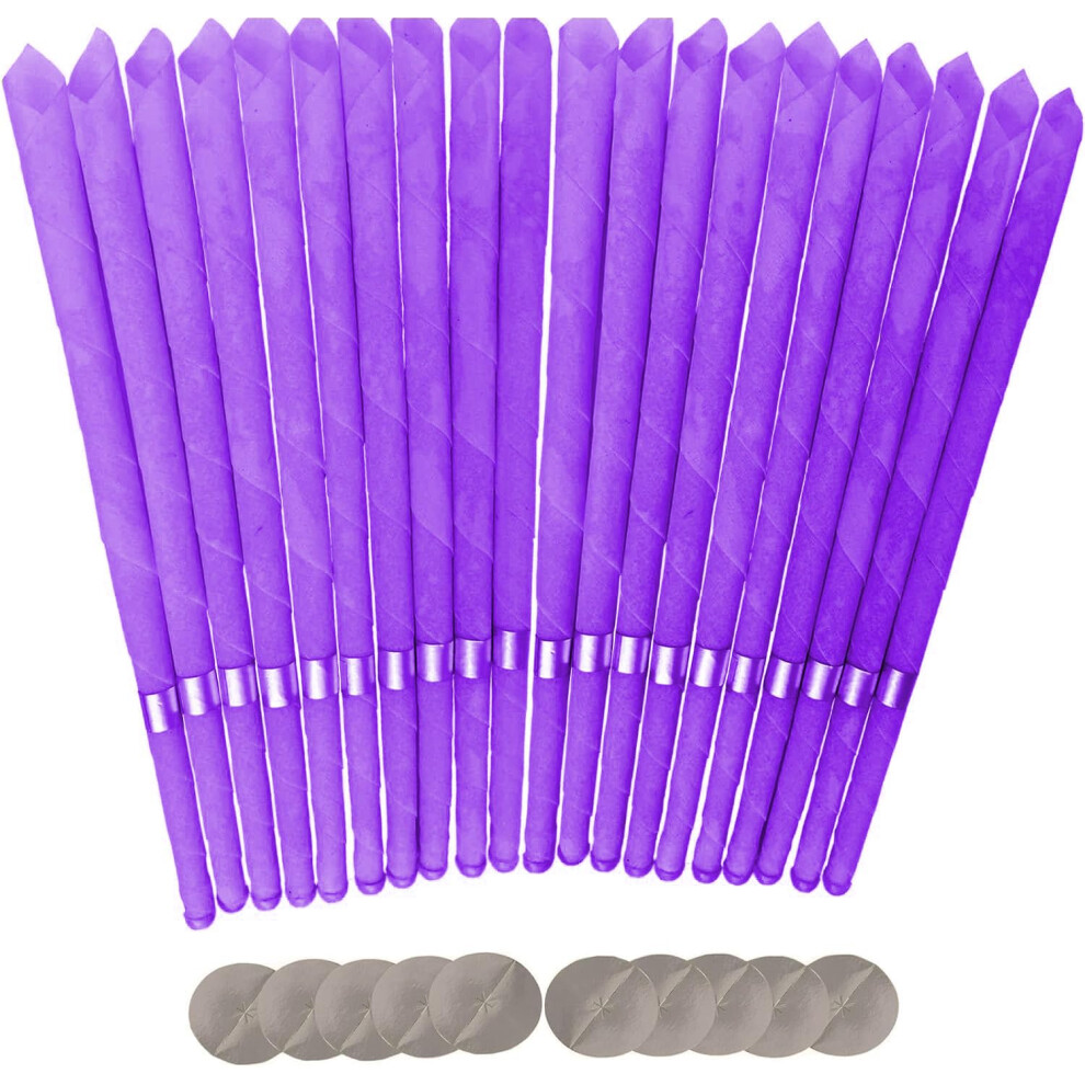 Leikaihua 20Pcs Ear Candles Ear Candle Set With Natural Organic Beeswax (Drip Protection