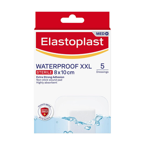 Elastoplast Elastoplast Med+ Waterproof XXL Dressing, 5 Count