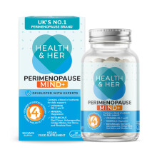 Health & Her Perimenopause Mind+ Supplements for Women - with Red Clover, Ashwag
