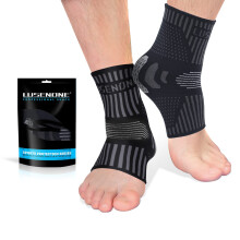 Professional Ankle Support Brace 2 Pack, Breathable Plantar Fasciitis Socks, Anti-Slip Ankle Compression Sleeve Socks for Joint Pain, Ligament Damage