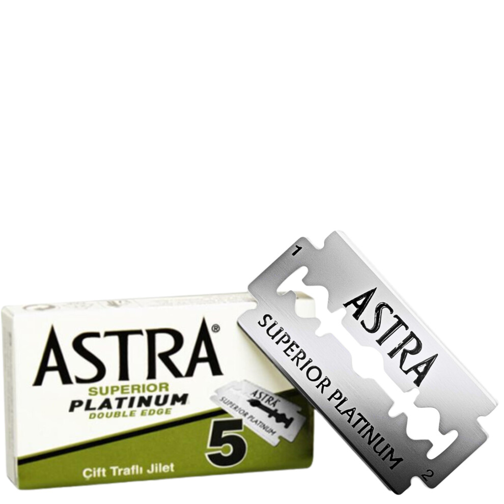 The Shave Factory 10 Astra Superior Platinum Double Edge Razor Blades For Professional Barbers And