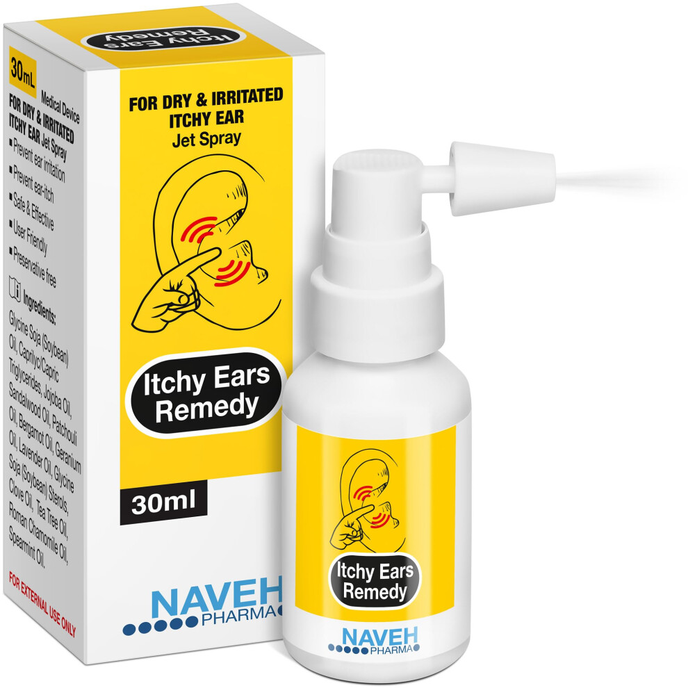 Naveh Pharma Itchy Ears Remedy: Ear Cleaning And Itch Relief | Treats