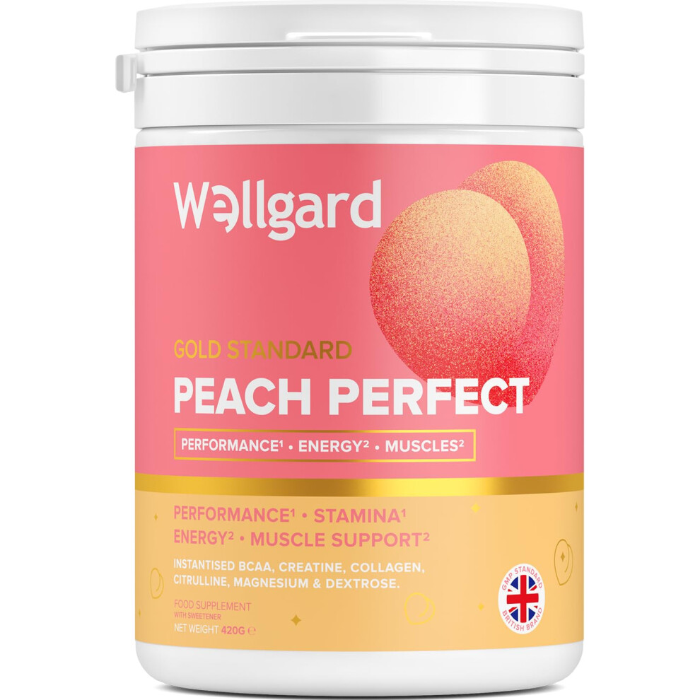 Photos - Vitamins & Minerals Wellgard Peach Perfect - Flavoured Creatine Monohydrate Powder for Women, Collagen, BCAAs, L-Citrulline & Magnesium Glycinat