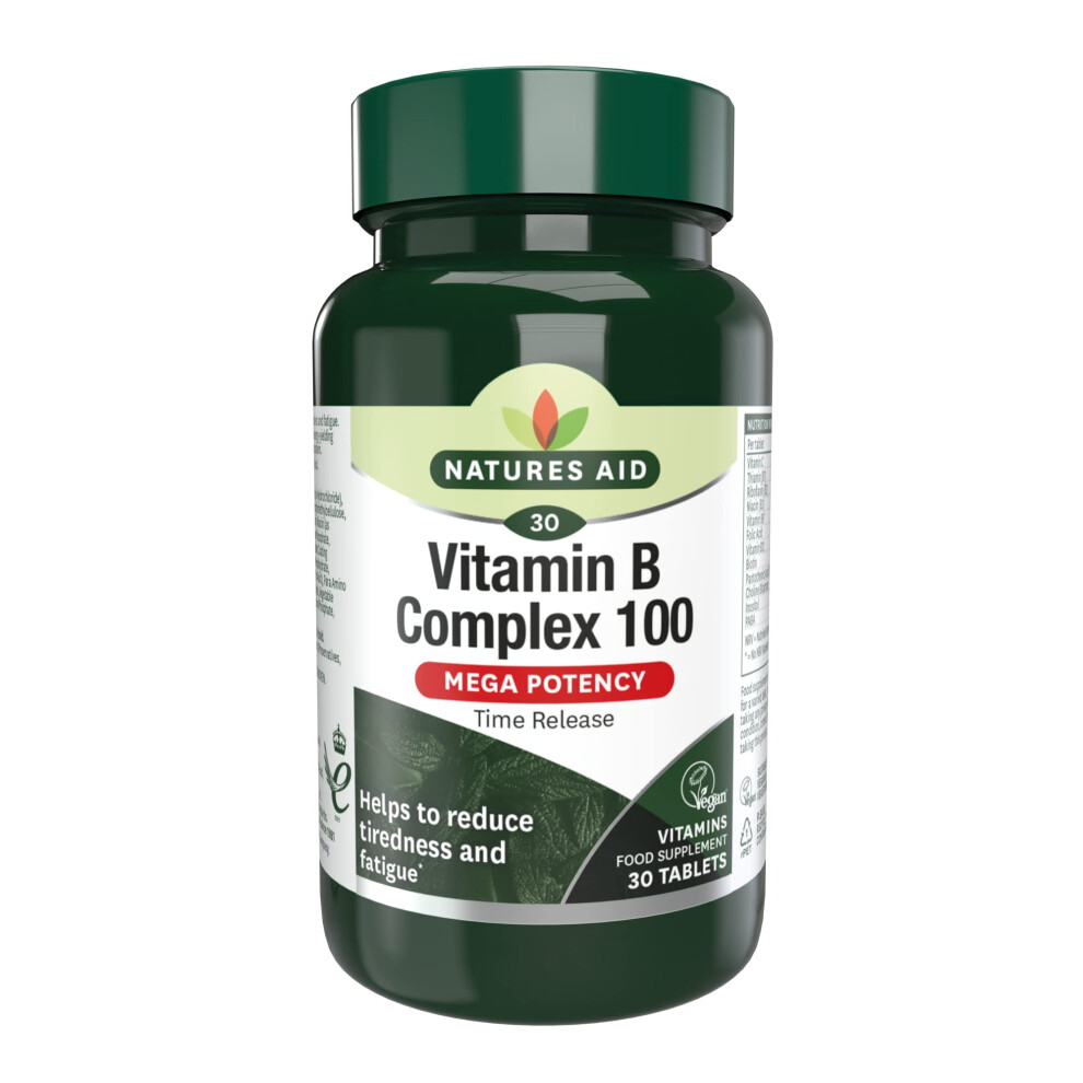 Natures Aid Vitamin B Complex 100 – High Potency B Vitamins 100Mg