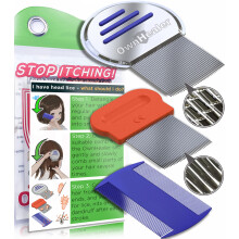 OWNHEALER 3-Piece Family Nit Comb Set | Lice & Nit Removal for All Hair Types |