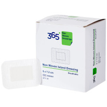 365 Non Woven Island Dressing 5 x 7.2 cm - Pack of 50 (Ref 36590001), Packaging may vary