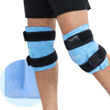 REVIX Ice Packs for Knee Injuries Reusable, Gel Ice Wraps with Cold Compression for Injury and Post-Surgery, Plush Cover and Hands-Free Application, A