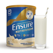 Ensure NutriVigor Nutritional Shake – Vanilla Flavour – 850g – Food Supplement with Protein, HMB & 27 Vitamins & Minerals – Supports Strength,