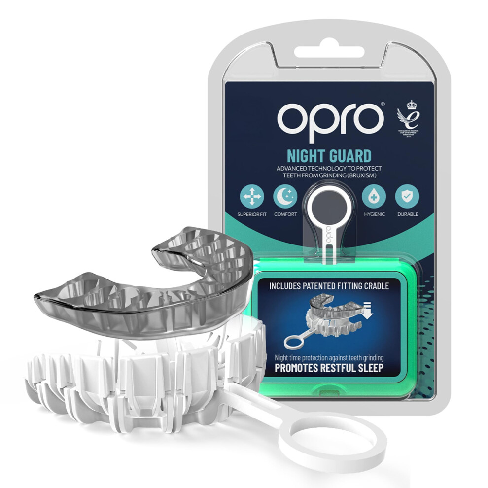 Opro Dentist Recommended Night Guard Clenching And Grinding Teeth,Bruxism Tmj Relief. Slim Fit,Customisable Size Restful Sleep. Dental Antimicrobial