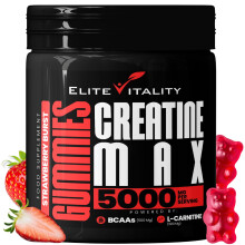 Creatine Monohydrate 90 Gummies 5000mg + BCAAs & L-Carnitine – 3rd Party Lab Tested, Vegan, Sugar-Free, Pre Workout Muscle Growth & Recovery Gym Sup
