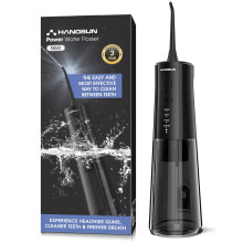 Hangsun Water Flosser for Teeth Cordless Oral Irrigator, 4 Modes with DIY Custom Pressure, 300ML Tank, 30-Day Battery, IPX7 Waterproof Dental Flosser