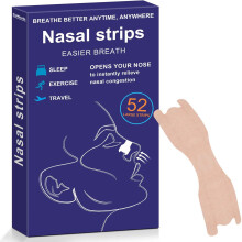 Nasal Strips, 52Pcs Snoring Strips for Men and Women, Nose Strips Anti Snoring Devices, Helps Reduce Snoring, Instantly Relieves Nasal Congestion & I