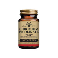 Solgar Chromium Picolinate 100 mcg Tablets - Balances Blood Glucose Levels - Sup