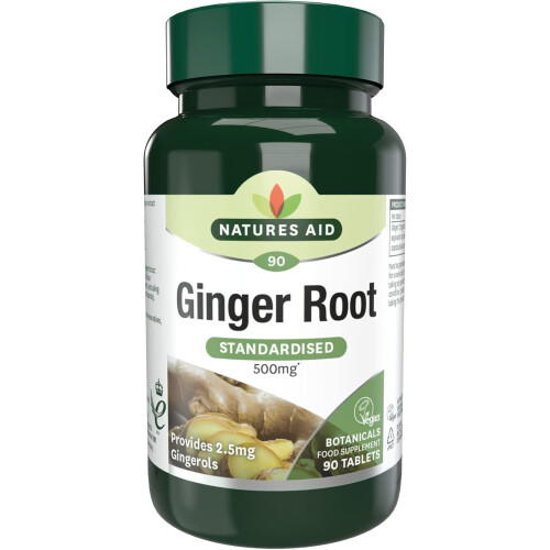 Natures Aid Natures Aid Ginger Root 500mg - Supports Digestion, Sickness, Nausea,