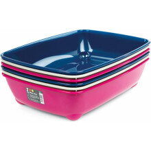 Petface Durable Cat Litter Tray, 42 cm, Assorted Colours (Pack of 1)