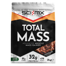 SCI-MX Total Mass • Mass Gainer Protein Powder • Chocolate Flavour • 2Kg